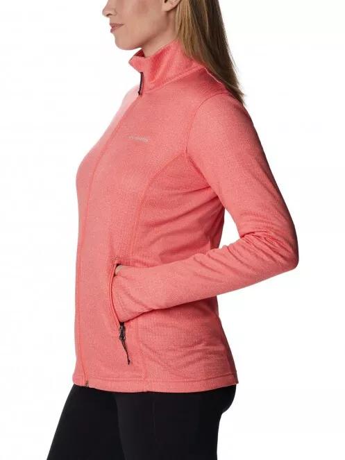 Columbia W Park View Grid Fleece Full Zip női polár pulóver rózsaszín színben 4