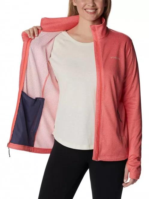 Columbia W Park View Grid Fleece Full Zip női polár pulóver rózsaszín színben 5