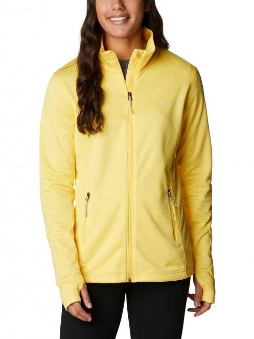 Columbia W Park View Grid Fleece Full Zip női polár pulóver sárga színben 2
