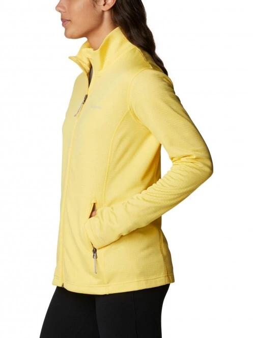 Columbia W Park View Grid Fleece Full Zip női polár pulóver sárga színben 4