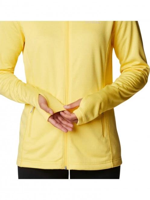 Columbia W Park View Grid Fleece Full Zip női polár pulóver sárga színben 5