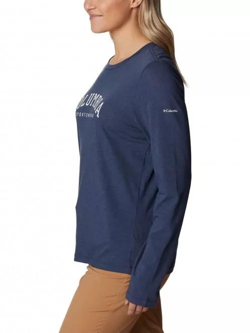 Columbia Columbia Trek Relaxed LS Tee női hosszú ujjú póló kék színben 4