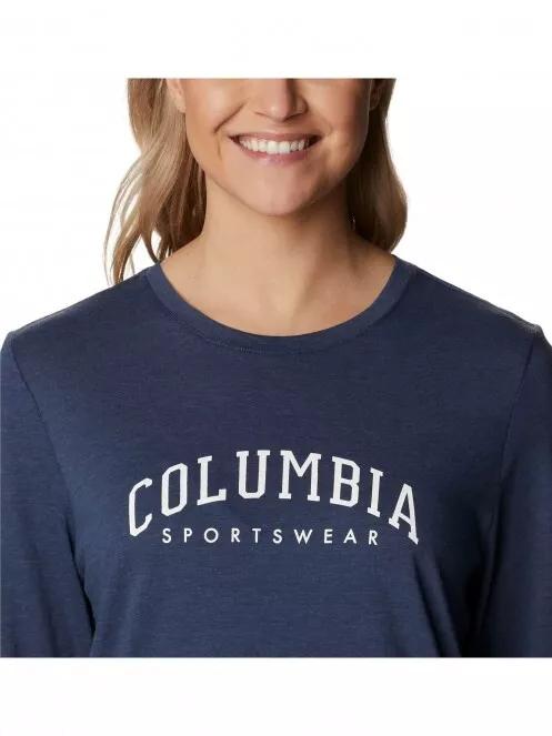 Columbia Columbia Trek Relaxed LS Tee női hosszú ujjú póló kék színben 5