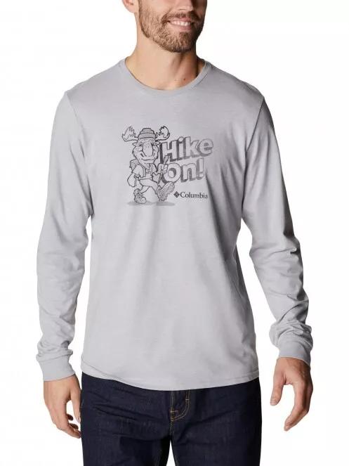 Columbia Apres Lifestyle Graphic Long Sleeve férfi hosszú ujjú póló szürke színben 2