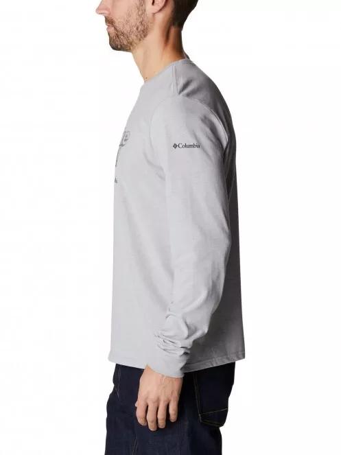 Columbia Apres Lifestyle Graphic Long Sleeve férfi hosszú ujjú póló szürke színben 4