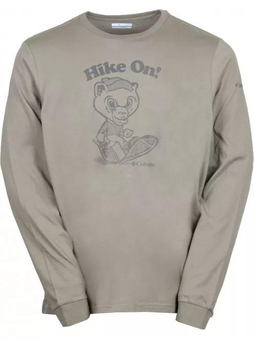 Columbia Apres Lifestyle Graphic Long Sleeve férfi hosszú ujjú póló zöld színben 2