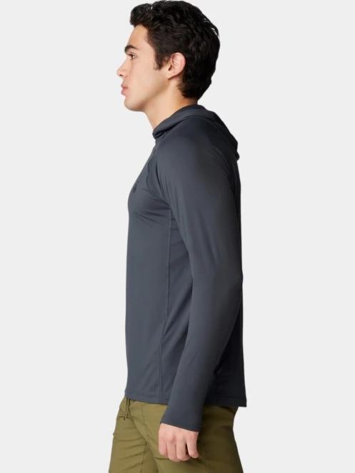 Mountain Hardwear Crater Lake Hoody férfi hosszú ujjú sport póló fekete színben 3