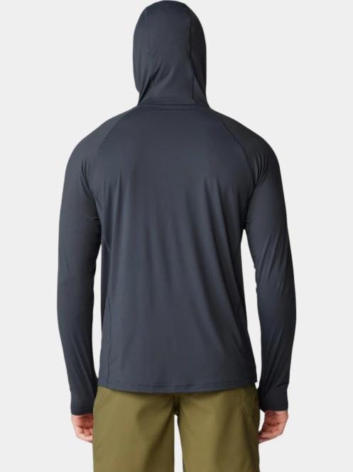 Mountain Hardwear Crater Lake Hoody férfi hosszú ujjú sport póló fekete színben 4