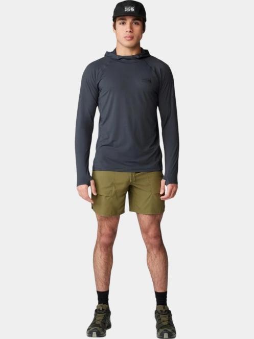 Mountain Hardwear Crater Lake Hoody férfi hosszú ujjú sport póló fekete színben 5