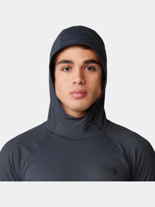 Mountain Hardwear Crater Lake Hoody férfi hosszú ujjú sport póló fekete színben 7