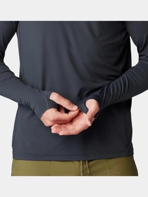 Mountain Hardwear Crater Lake Hoody férfi hosszú ujjú sport póló fekete színben 8