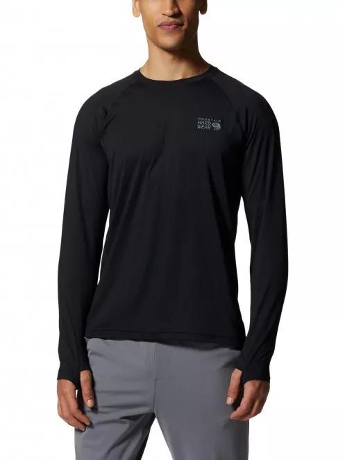 Mountain Hardwear Crater Lake Long Sleeve Crew férfi hosszú ujjú sport póló fekete színben 2