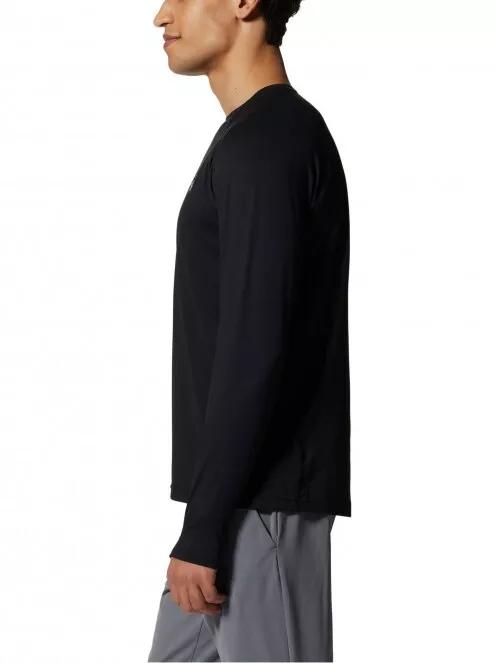 Mountain Hardwear Crater Lake Long Sleeve Crew férfi hosszú ujjú sport póló fekete színben 4
