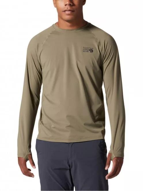 Mountain Hardwear Crater Lake Long Sleeve Crew férfi hosszú ujjú sport póló zöld színben 2