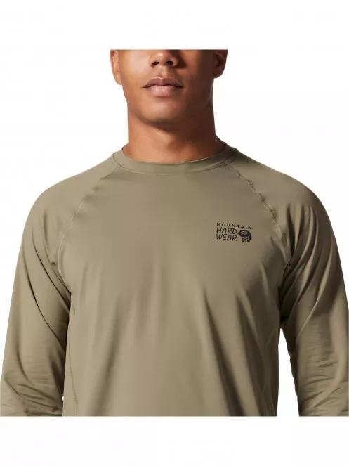 Mountain Hardwear Crater Lake Long Sleeve Crew férfi hosszú ujjú sport póló zöld színben 5