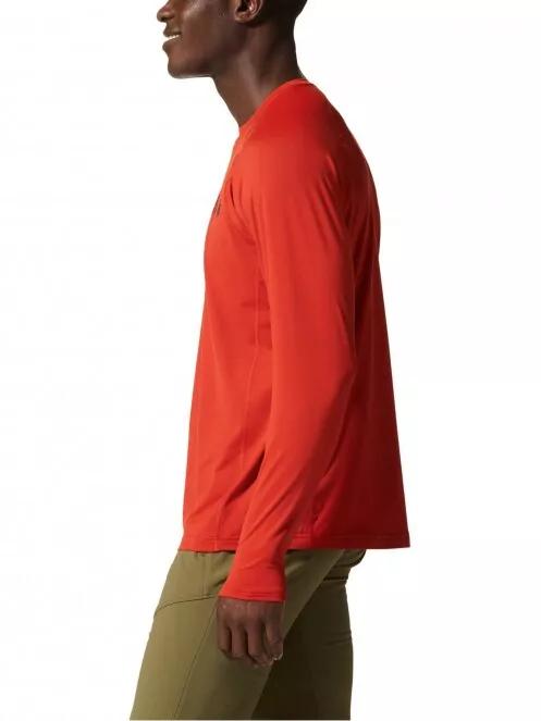 Mountain Hardwear Crater Lake Long Sleeve Crew férfi hosszú ujjú sport póló piros színben 4