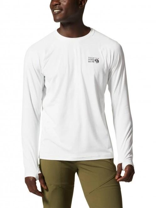 Mountain Hardwear Crater Lake Long Sleeve Crew férfi hosszú ujjú sport póló szürke színben 2