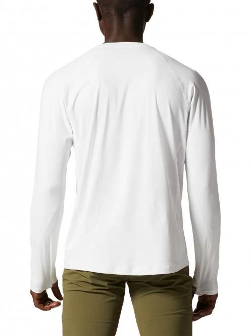 Mountain Hardwear Crater Lake Long Sleeve Crew férfi hosszú ujjú sport póló szürke színben 4