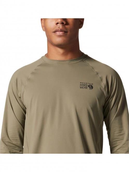 Mountain Hardwear Crater Lake Long Sleeve Crew férfi hosszú ujjú sport póló zöld színben 5