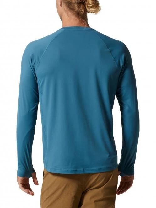 Mountain Hardwear Crater Lake Long Sleeve Crew férfi hosszú ujjú sport póló kék színben 4
