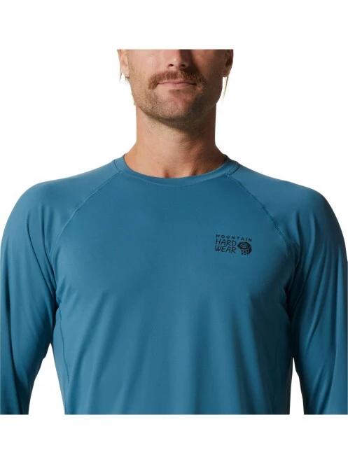 Mountain Hardwear Crater Lake Long Sleeve Crew férfi hosszú ujjú sport póló kék színben 5