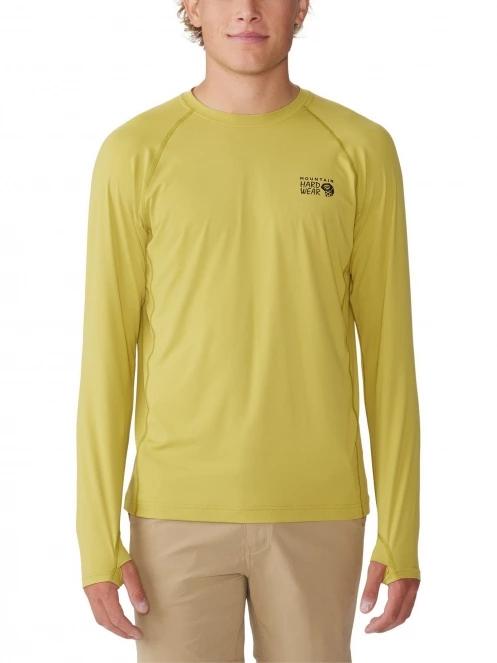 Mountain Hardwear Crater Lake Long Sleeve Crew férfi hosszú ujjú póló sárga színben 2