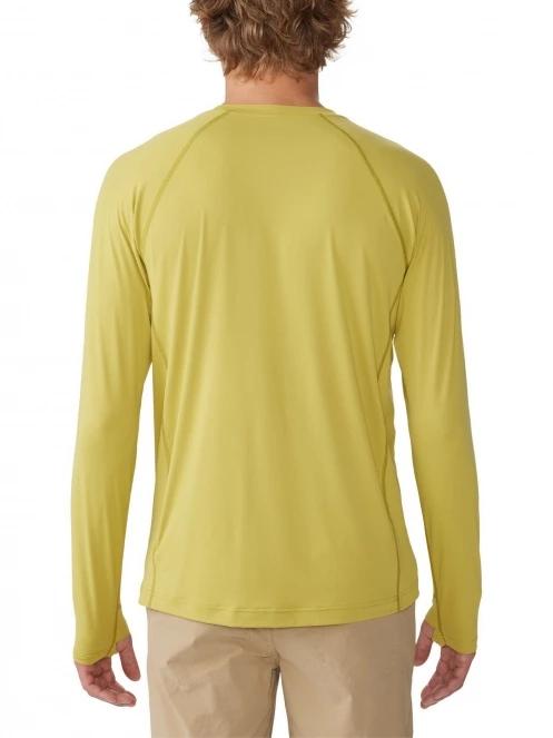Mountain Hardwear Crater Lake Long Sleeve Crew férfi hosszú ujjú póló sárga színben 4