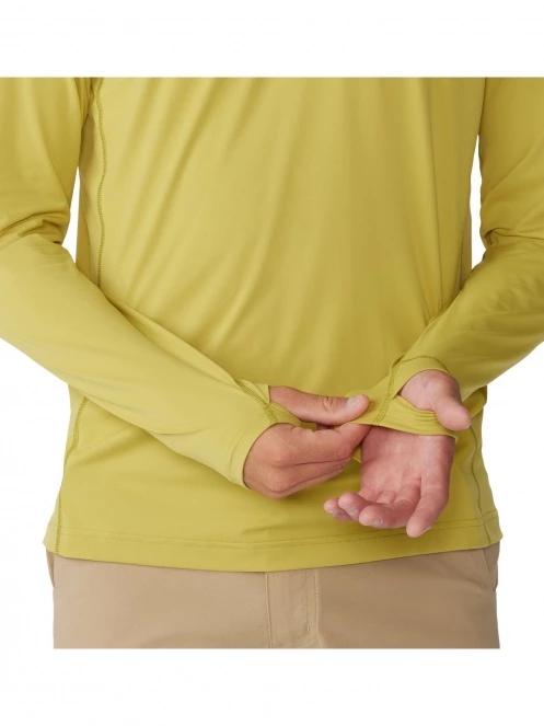 Mountain Hardwear Crater Lake Long Sleeve Crew férfi hosszú ujjú póló sárga színben 6