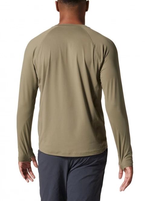 Mountain Hardwear Crater Lake Long Sleeve Crew férfi hosszú ujjú póló zöld színben 4