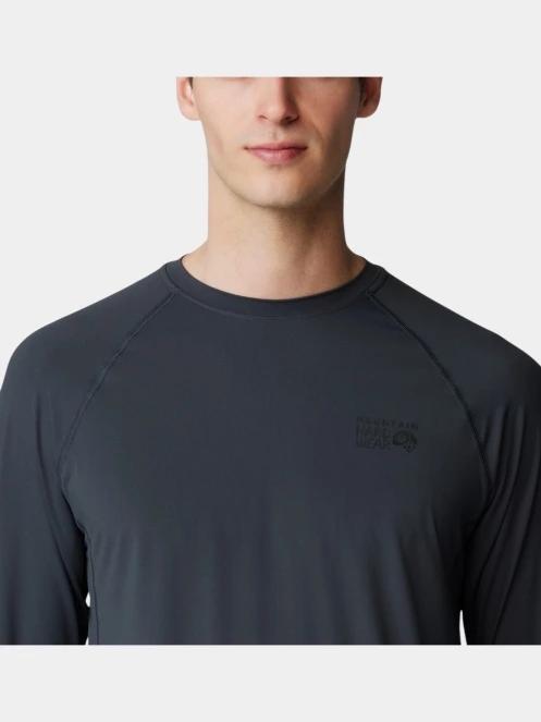 Mountain Hardwear Crater Lake Long Sleeve Crew férfi hosszú ujjú sport póló szürke színben 7