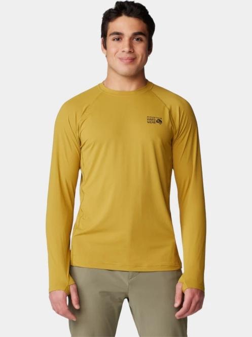 Mountain Hardwear Crater Lake Long Sleeve Crew férfi hosszú ujjú sport póló sárga színben 2