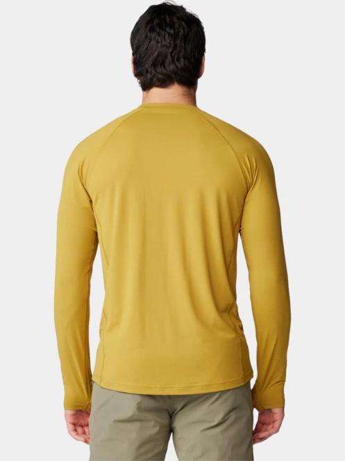 Mountain Hardwear Crater Lake Long Sleeve Crew férfi hosszú ujjú sport póló sárga színben 4
