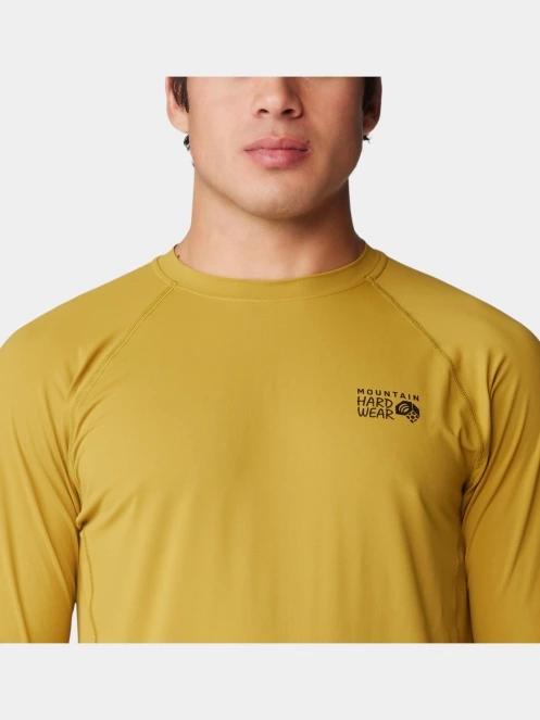 Mountain Hardwear Crater Lake Long Sleeve Crew férfi hosszú ujjú sport póló sárga színben 6