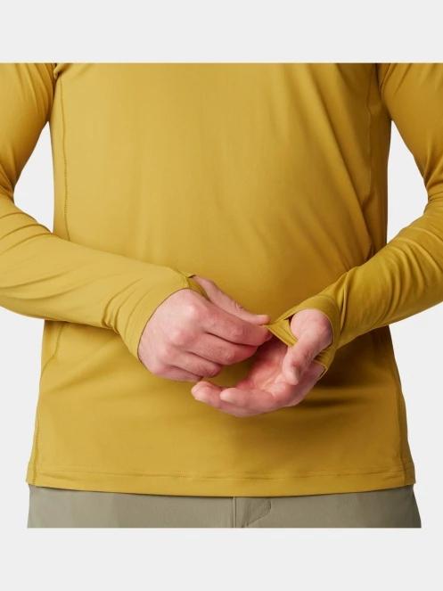 Mountain Hardwear Crater Lake Long Sleeve Crew férfi hosszú ujjú sport póló sárga színben 7