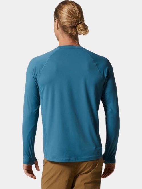 Mountain Hardwear Crater Lake Long Sleeve Crew férfi hosszú ujjú sport póló kék színben 2