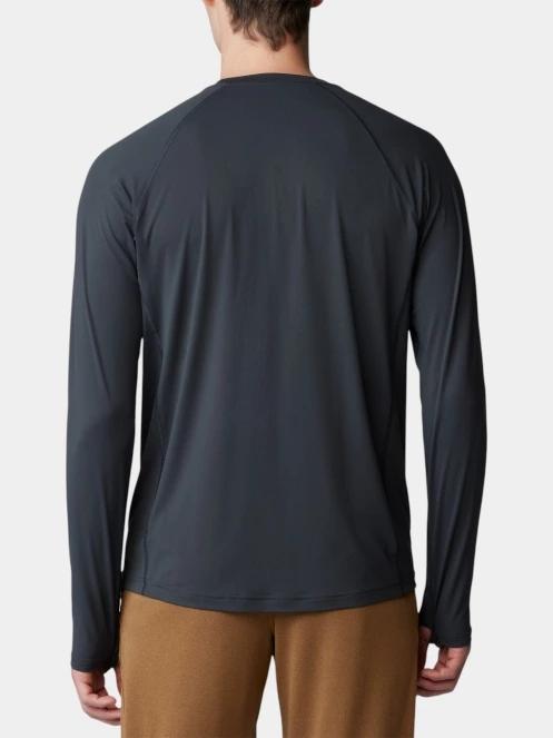 Mountain Hardwear Crater Lake Long Sleeve Crew férfi hosszú ujjú sport póló fekete színben 4
