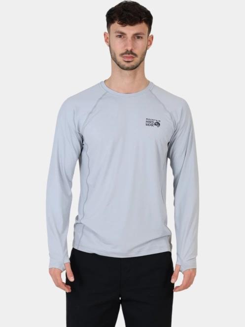 Mountain Hardwear Crater Lake Long Sleeve Crew férfi hosszú ujjú sport póló szürke színben 2