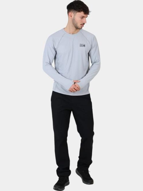 Mountain Hardwear Crater Lake Long Sleeve Crew férfi hosszú ujjú sport póló szürke színben 6