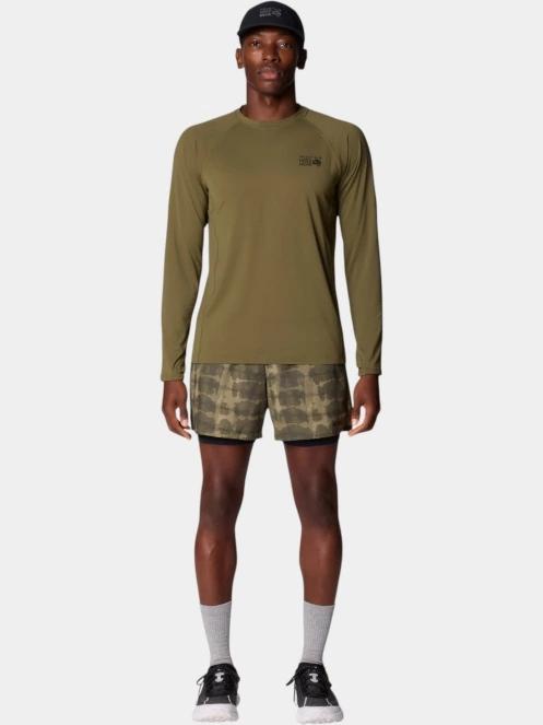 Mountain Hardwear Crater Lake Long Sleeve férfi hosszú ujjú sport póló oliva színben 5