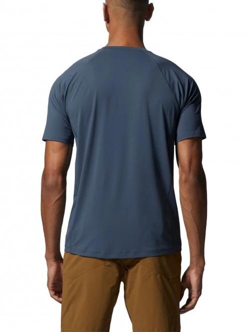 Mountain Hardwear Crater Lake Short Sleeve férfi rövid ujjú sport póló kék színben 4