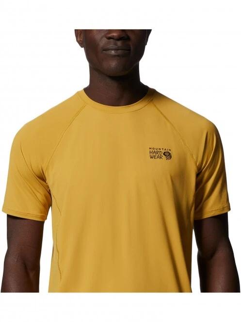 Mountain Hardwear Crater Lake Short Sleeve férfi rövid ujjú sport póló sárga színben 5