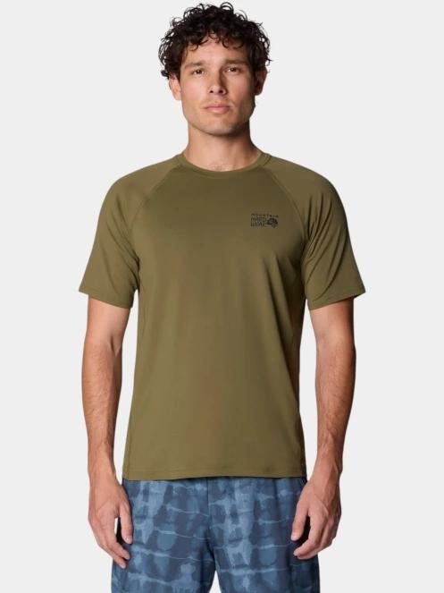 Mountain Hardwear Crater Lake Short Sleeve férfi rövid ujjú sport póló oliva színben 2