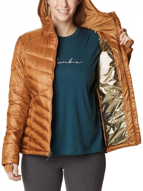 Columbia Joy Peak Hooded Jacket női télikabát barna színben 6