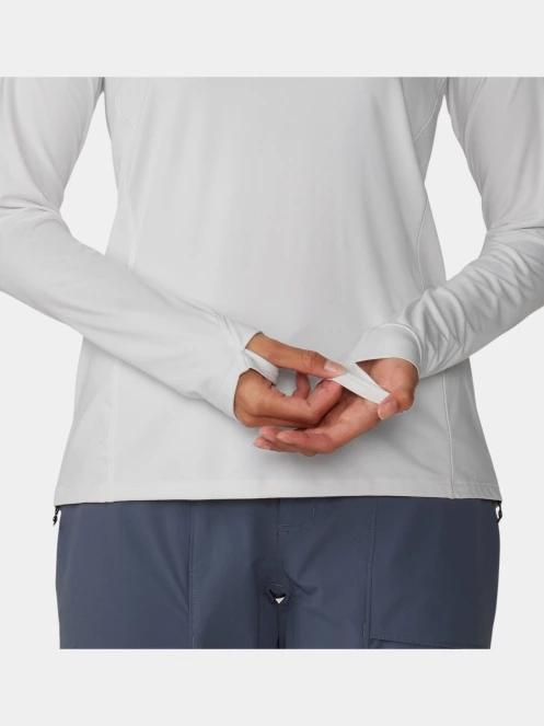 Mountain Hardwear Crater Lake Long Sleeve női hosszú ujjú sport póló szürke színben 8