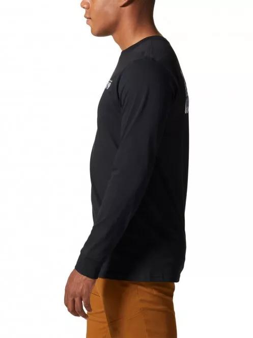 Mountain Hardwear MHW Back Logo Long Sleeve férfi hosszú ujjú póló fekete színben 4