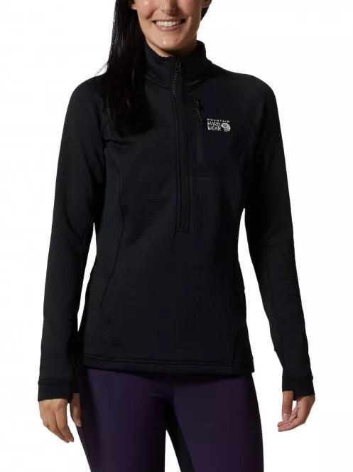 Mountain Hardwear Polartec Power Grid Half Zip Jacket női polár pulóver fekete színben 2