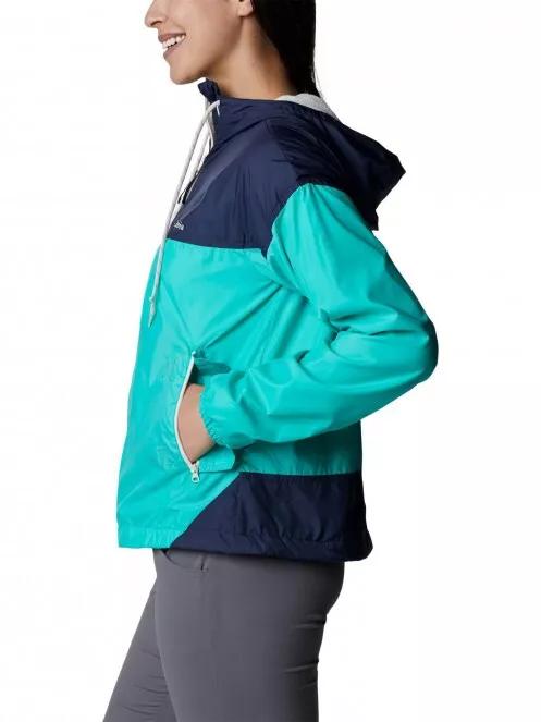 Columbia Flash Challenger Lined Windbreaker női széldzseki zöld színben 4