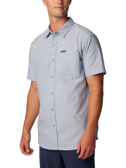 Columbia Rapid Rivers Novelty Short Sleeve Shirt férfi rövid ujjú ing kék színben 5