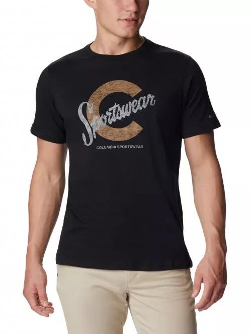 Columbia Csc Seasonal Logo Tee férfi rövid ujjú póló fekete színben 2