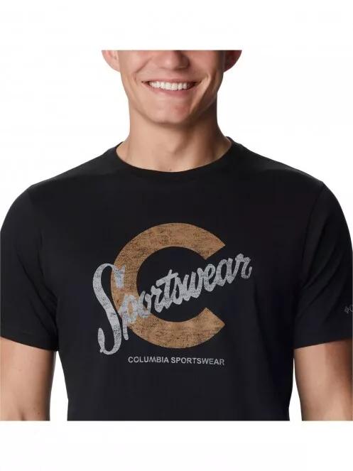 Columbia Csc Seasonal Logo Tee férfi rövid ujjú póló fekete színben 5